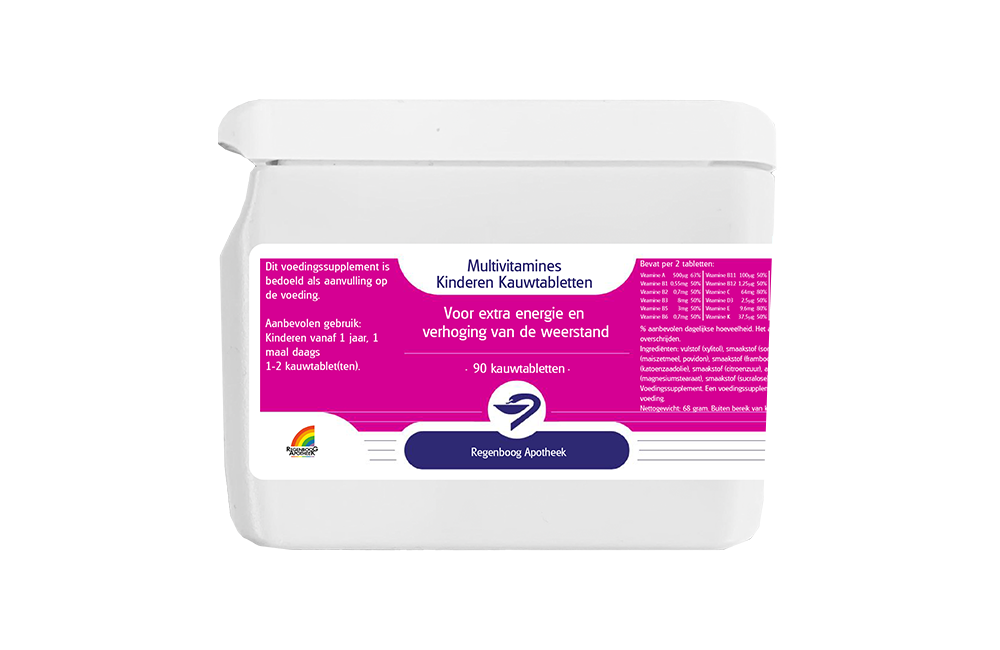 Multivitamines en Kinderen90 kauwtabletten - Supplementen en
